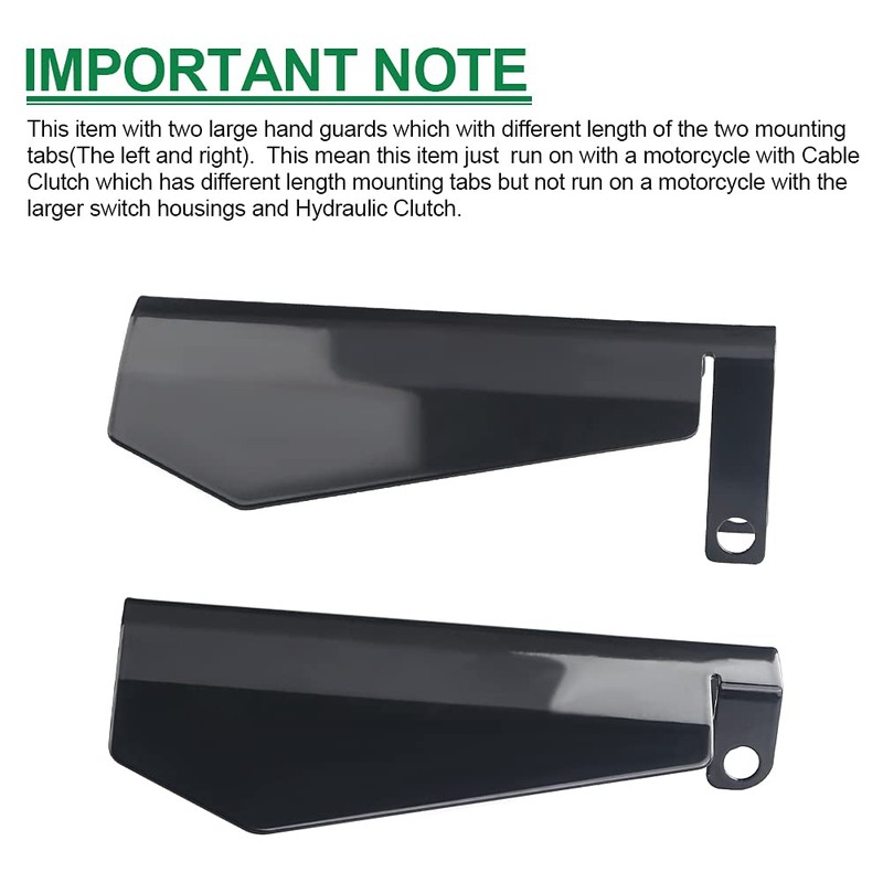 WATERWICH Handguards Coffin Cut Hand Guards Compatible with Harley Dyna