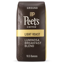 Peet’s Coffee, Light Roast Ground Coffee - Luminosa Breakfast Blend 10.5 Ounce Bag