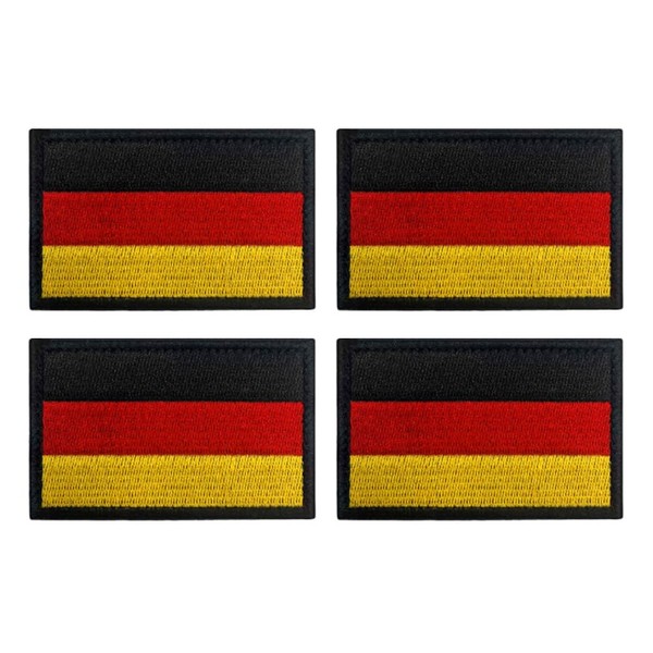 Pack of 4 Mini Germany Flag Patch Embroidery Tactical Military