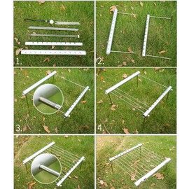 Rayeeley Folding Campfire Grill, Portable Camping Grill Backpack Cooking Barbecue Stove Rack Stand for Outdoor Camping Hiking