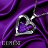 DEPHINI - Purple Heart Necklace - 925 Sterling Silver