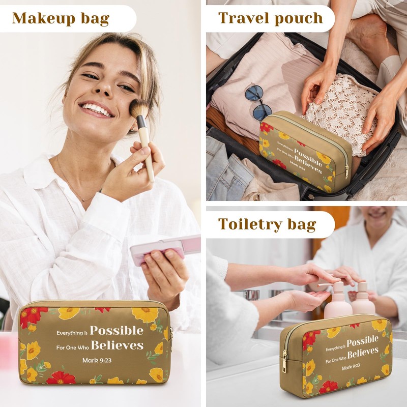 Inspirational Gifts for Women Religious Gifts Cosmetic Bags Motivational Makeup