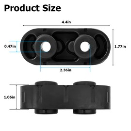 TSUGAMI 2PCS Car Exhaust Hanger Insulator, Rubber 2 Holes Insulator Muffler Bracket Tail Pipe Bushing Mount Shock Absorbent, OEM#15092802 Auto Accessories, Compatible with Silverado Sierra 1500