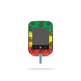 MightySkins Skin Compatible with Abbott Freestyle Precision Neo - Rasta Lion | Protective, Durable, and Unique Vinyl Decal wrap Cover | Easy to Apply, Remove, and Change Styles | Made in The USA