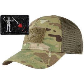 Condor MESH Fitted Tactical Cap Bundle - Blackbeard Black - Multicam Small/Med