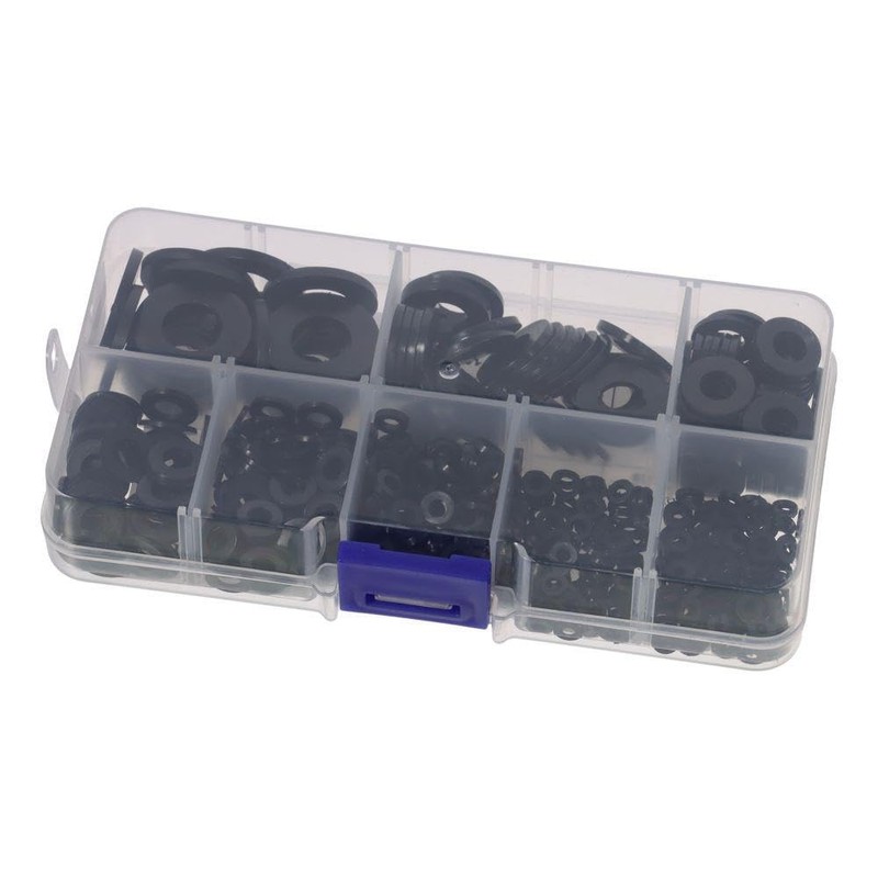 Fudeshe 550Pcs Flat Washers Assortment Kit,Black Durable M2 M2.5 M3