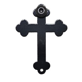 Gloss Black Cross Bell Hanger/Mount for Motorcycle Bolt & Ring Included fits all bikes Road King Street Glide Harley Davidson (No Bell)