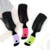 Fluorescent Cushion Hairbrush Brush (Big) 1 Green 2ea