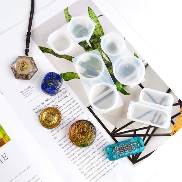 FineInno - 4 moldes de resina Merkaba estilo orgone moldes