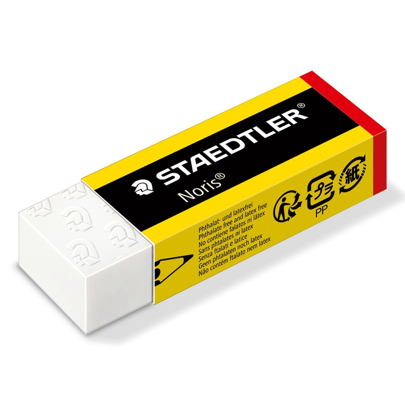 STAEDTLER 526 N20 Noris Eraser, Latex & Phthalate-Free - Medium