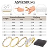 YUFFQOPC Set of 4 Gold Rings for Women, 14 Carat