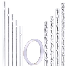 Pack of 45 Wind Chime Tubes Craft Aluminium Tube Chimes for Garden Wind Chime Accessories Metal Wind Chime Pendant Wind Chimes for Outdoor Aluminium Alloy Tubes Wind Chimes for Garden Decoration