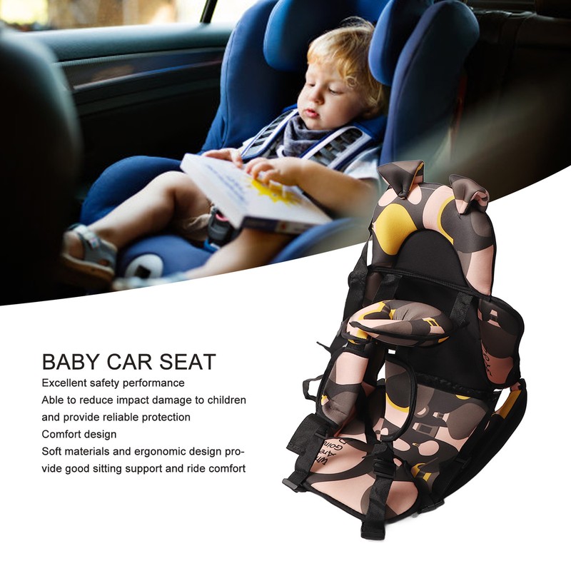 Baby Car Seat Comfortable Adjustable Impact Resistant Portable Booster Child
