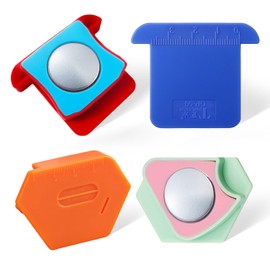 Suitedget Pack of 4 Magnetic Seam Guide Magnetic Seam Guide for Sewing Machine Sewing Machine Auxiliary Tools Multifunctional Sewing Machine Measurement Sewing Accessories