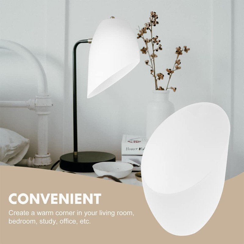 Vaguelly 5 Pieces White Frosted Lampshade Fixtures Replacement Shades for