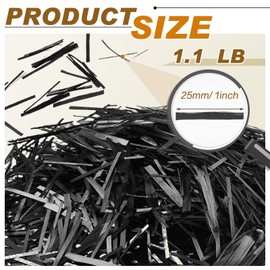 Windyun 1.1 lb 1" Chopped Carbon Fiber Kit, Black