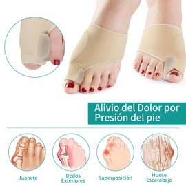 Correctores de Juanete,9 Pzs Kit de Separador de Dedos Pies Alivio del Dolor de Juanetes,Juanetes Corrector de Gel Flexible Para Articulación del Dedo Gordo del Pie y Dedo Meñique,Dedos Superpuestos