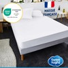 SWEETNIGHT Mattress Protector 90 x 190 cm, 100% Cotton Fleece,