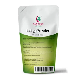 Yogi's Gift Organic Indigo Powder for Hair dye | Ideal for Black and Dark Hair | Indigofera Tinctoria | Black Henna | 100 g (3.5 Oz) | Organic Natural Hair color