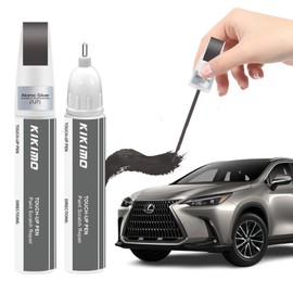 KIKIMO for Lexus Touch Up Paint(Atomic Silver(1J7)), Car Paint Repair Kit for Lexus, 2 In 1 Scratches Repair with Pen Tip and Brush, Color-Matched for Quick & Easy Fix