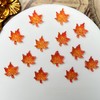 200Pcs Fall Nail Charms Autumn Maple Leaf Nail Rhinestones Flat