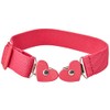 Playshoes Girl's Belt Elastic Heart Clip Plain, pink heart