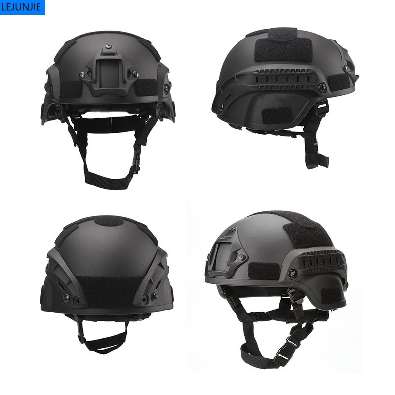 MICH Tactical Helmets with Detachable Face Mask Goggles for Airsoft,