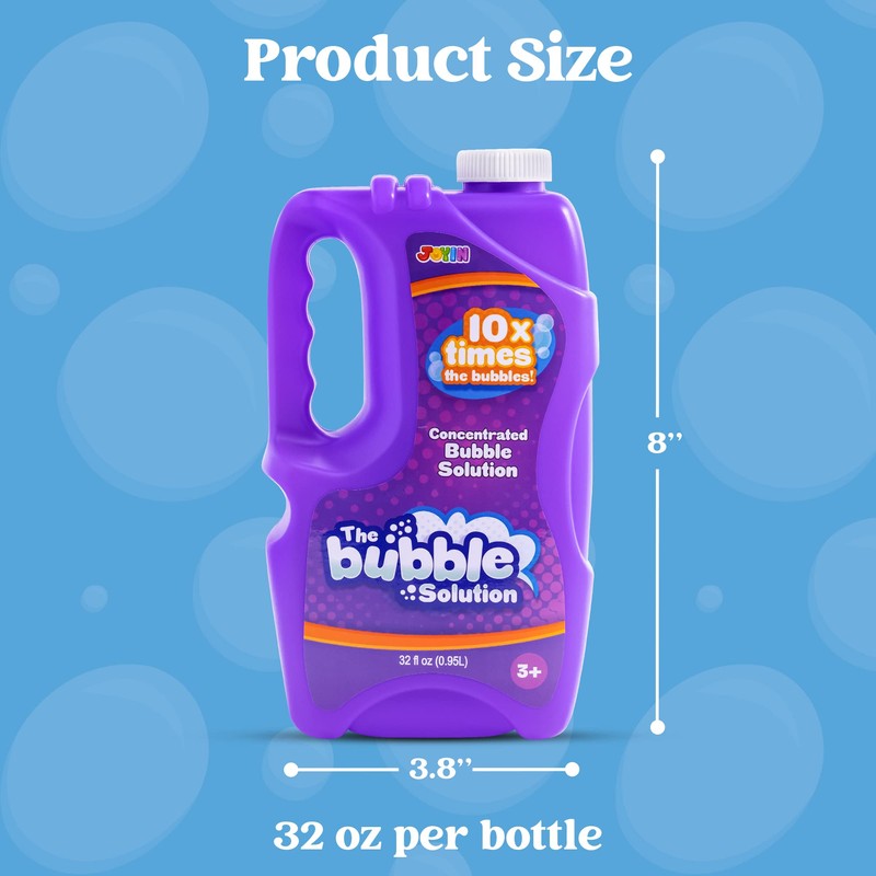 JOYIN 32 oz Bubble Solution Refills (Close to 1L/ 2.5