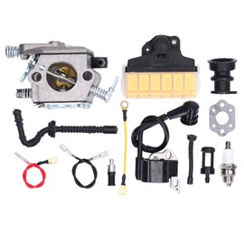 Chain Saw Ignition Coil Carburetor Set Chainsaw Carb Kit Filter for Walbro WT286 1123 160 1650