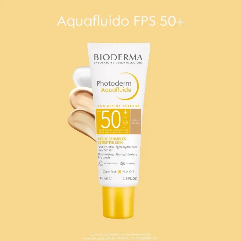 Protector solar Bioderma Photoderm FPS 50 MAX Aquafluide Tono Claro