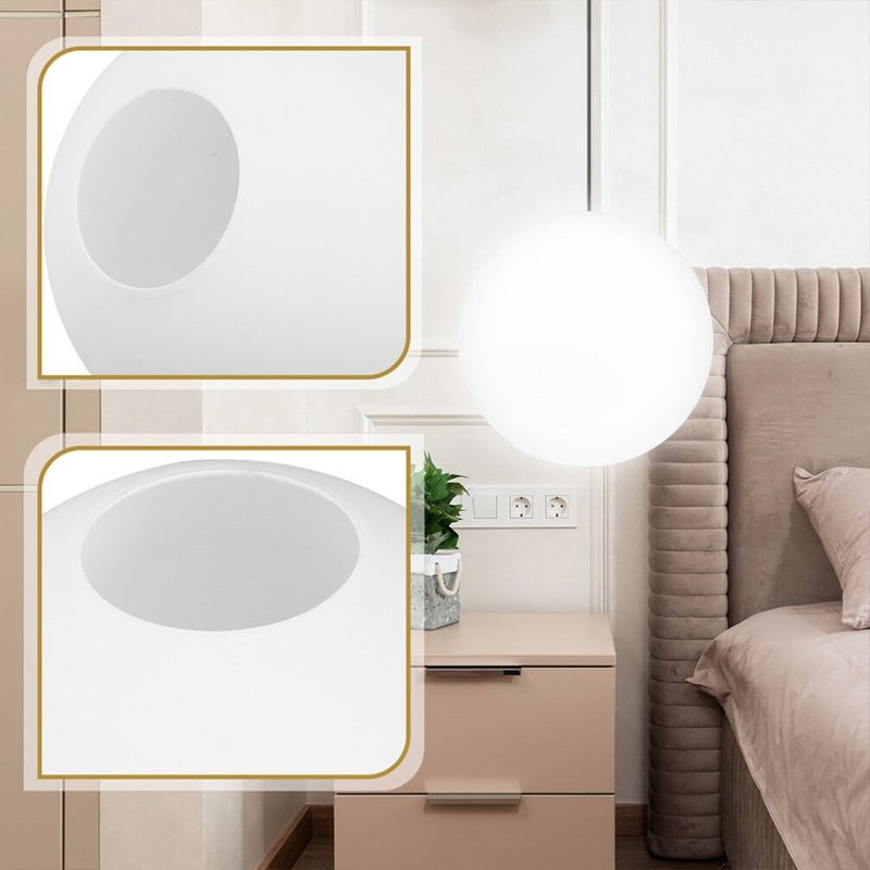 Alipis White Spherical Textured Lampshade Ceiling Lampshade for Living Room