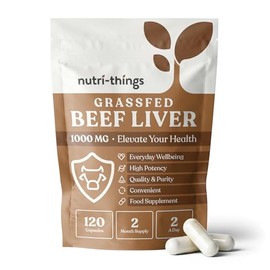 Grass Fed Beef Liver Capsules – Nutrient-Rich Organ Supplement for Energy, Immunity & Vitality – 500mg Per Capsule – Desiccated Liver Tablets – Supports Mood, Skin & Wellness – 120 Capsules