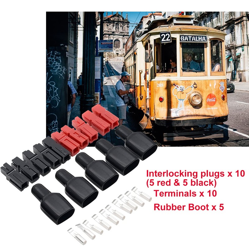 Riloer Sockets for electrical connections, 10 x Anderson 45 AMP