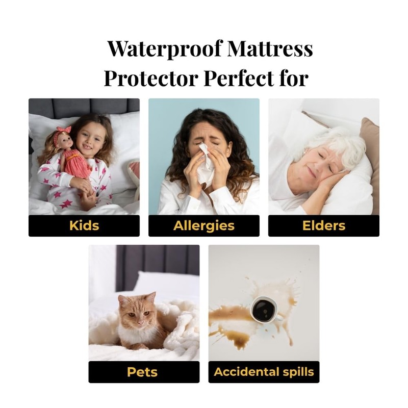 The Royce Waterproof King Size Mattress Protector - 30cm Extra