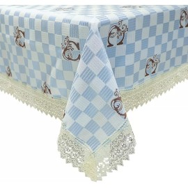 Mantel Cuadrado Elegante Antiarrugas Comedor Fiestas 132 Cm