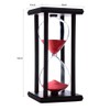 Hourglass Timer with Red Sand, 60 Minute Wooden Frame Sand