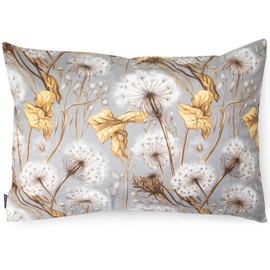 PinkZebra Kopfkissenbezug, Kissenbezug 40 x 80 cm aus 100% Baumwolle, Kissenhülle, Öko-tex Standard 100, bezüge mit Reißverschluss, Löwenzahn