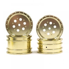 Yeah Racing WL-0174GD Aluminum CNC Rim Set for Tamiya Hot Shot & II/Boomerang