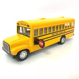 Kinsfun Yellow School Bus, Kinsfun, Diecast Model Toy Car, 6.50 inches