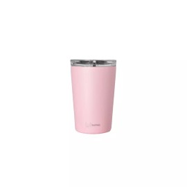 EcoFreax Stainless Steel Pink Matte-Finish Travel Mug 400 ml.