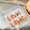 30 Pcs Fall Almond Press on Nails Medium Full Cover