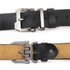 JingHao Men's Leather Belt, 110 cm - 160 cm, Denim