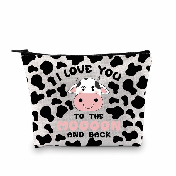 PLITI Cow Gifts for Cow Lover Makeup Bag Cow Print