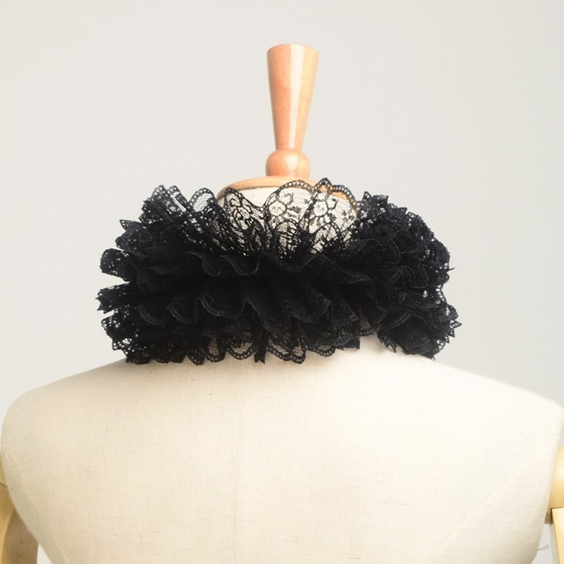 Blessume Women's Renaissance Neck Ruff Elizabethan Ruff Collar -