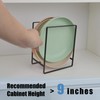 CEYAZYE 4 Pack Plate Holder Organizer for Cabinet Space Saver,