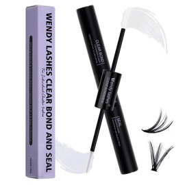 Wendy Lashes Eyelash Glue Clear Lash Bond and Seal DIY Eyelash Extension Lash Glue Bond and Seal White Eyelash Glue Cluster Lash Glue (Clear Lash Bond and Seal 10 ml)