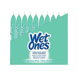 Wet Ones Wet Ones Sensitive Skin Hand Wipes, Unscented, Alcohol-Free Wet Wipes, 20 Count (Pack of 10)