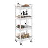 STEEHOOM 4 Tier Rolling Cart with Handle, Utility Cart with