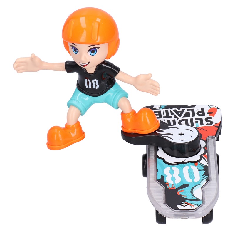 Children Electric Cartoon Scooter Toy Music Light 360° Rotation Stunt