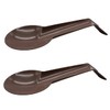 2 x brown plastic spoon rest whisk rest kitchen utensils